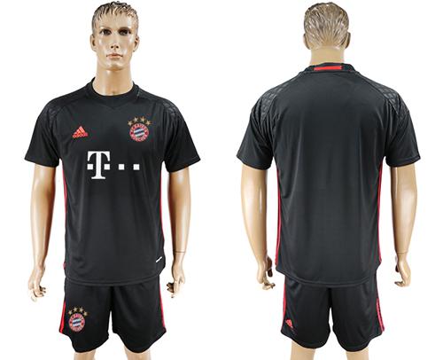 Bayern Munchen Blank Black Goalkeeper Soccer Club Jersey